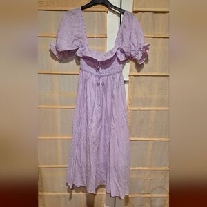 NWT R. Vivimos Maxi Old Fashioned Dress Med. Lavender Pink